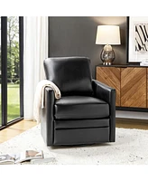 Hulala Home Traditional Terrance Swivel Chair with Metal Base