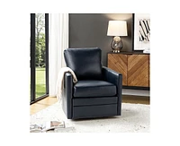 Hulala Home Traditional Terrance Swivel Chair with Metal Base