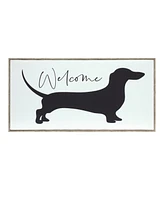 Slickblue Wood Framed Dachshund Welcome Sign 19.75"L