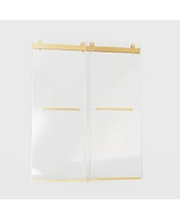 AdjustableSemi-Frameless Shower Door with Double Bypassing Sliding System for Easy Access