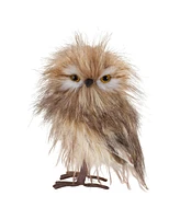 Slickblue Furry Winter Owl Foam Decoration (Set of 4)