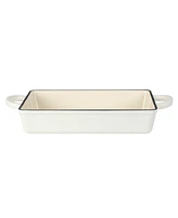 Crock Pot Crock-Pot Enamel Cast Iron Lasagna Pan - Matte Linen White