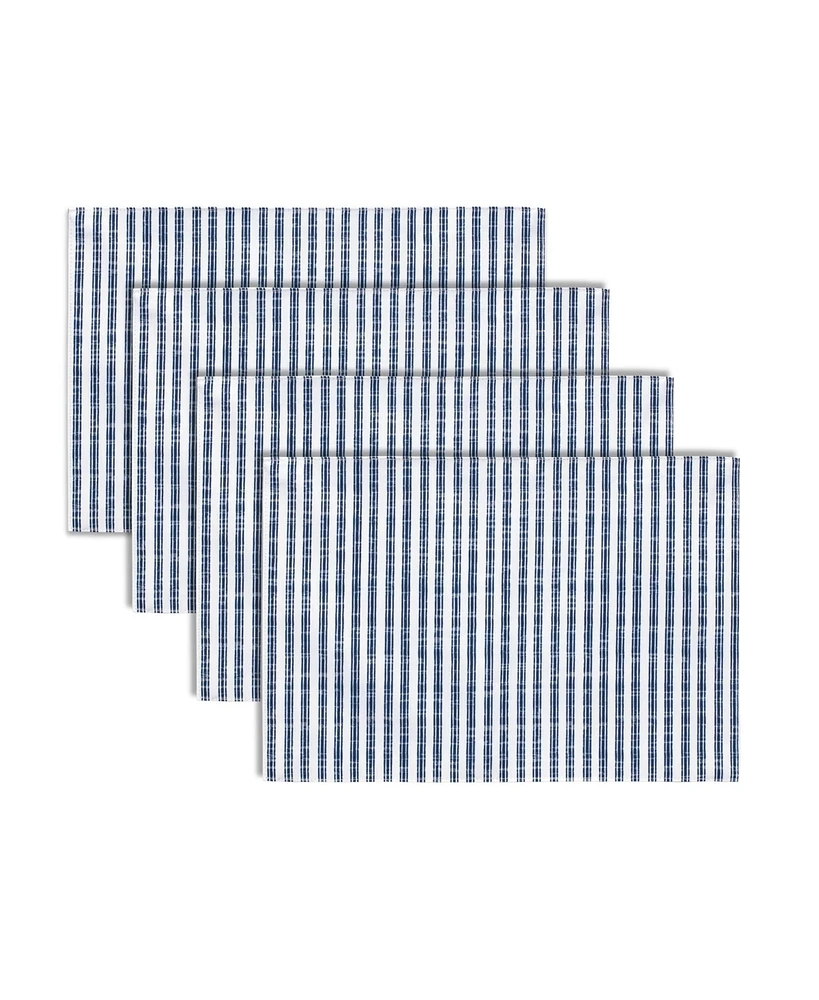 Slickblue Blue And White Striped Dining Placemat (Set of 4)