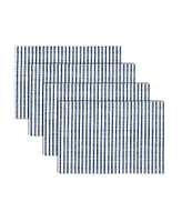 Slickblue Blue And White Striped Dining Placemat (Set of 4)