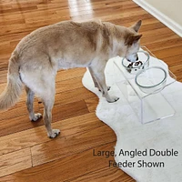 Clearly Loved Pets Modern Acrylic Glass Bowl Feeders, Standard Style