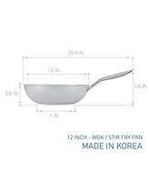 Techef - CeraTerra - 12 Inch Wok/Stir-Fry Pan with Cover