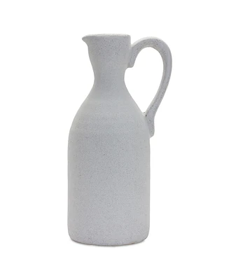 Slickblue Modern White Clay Pitcher Vase