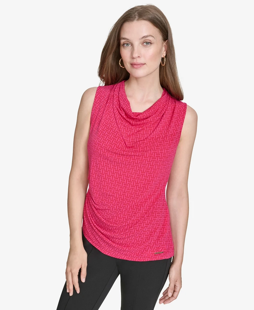 Halston Women's Cowl-Neck Sleeveless Top