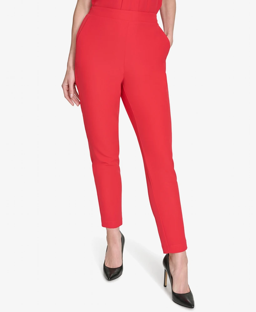 Halston Women's Mid-Rise Skinny-Leg Ankle Pants