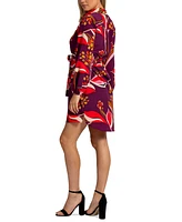 Sam Edelman Women's Printed Long-Sleeve Shirtdress