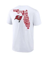 Fanatics Men's White Tampa Bay Buccaneers Hot Shot State T-Shirt