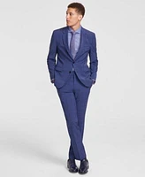 Hugo By Hugo Boss Mens Modern Fit Windowpane Check Suit Separates