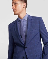 Hugo by Boss Men's Modern-Fit Windowpane Check Suit Jacket