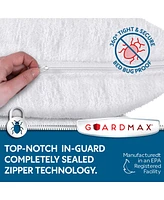 Guardmax King Size Terry Cotton Waterproof Pillow Protector with Zipper - White (4 Pack)