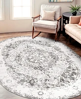 Main Street Rugs Lyon LYN830 5'x7' Oval Area Rug