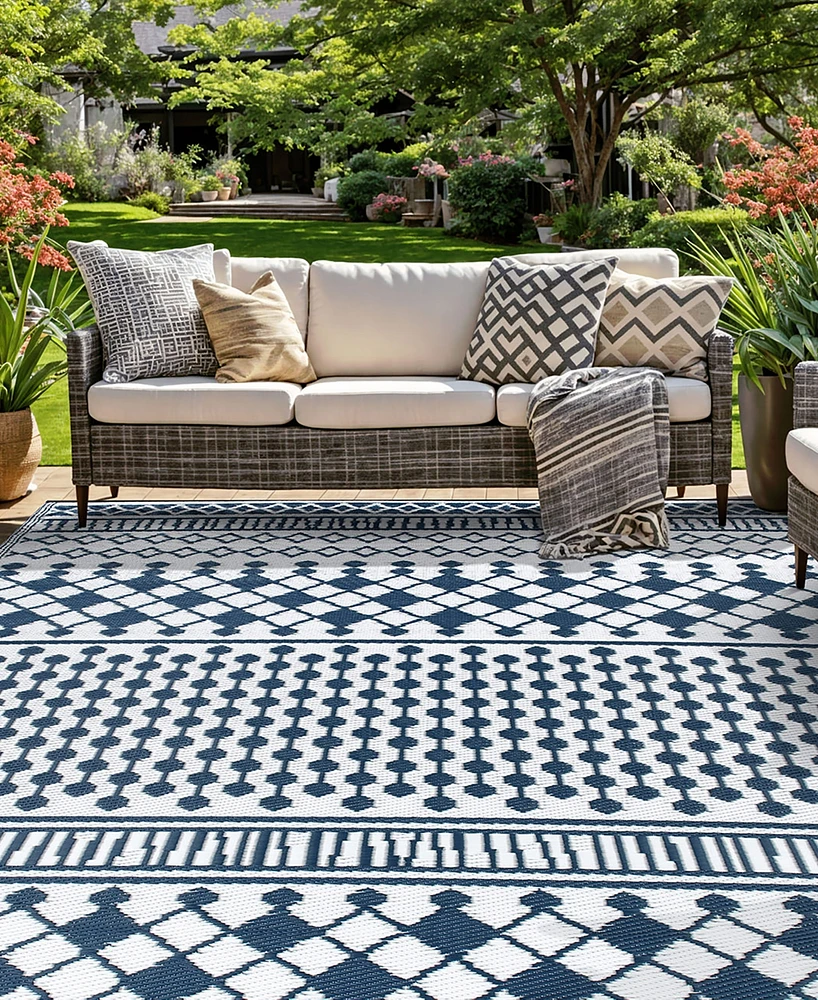 Main Street Rugs Hana Outdoor 6073 7'10x10' Area Rug