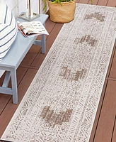 Main Street Rugs Citta Outdoor 4029 2'x7' Runner Area Rug