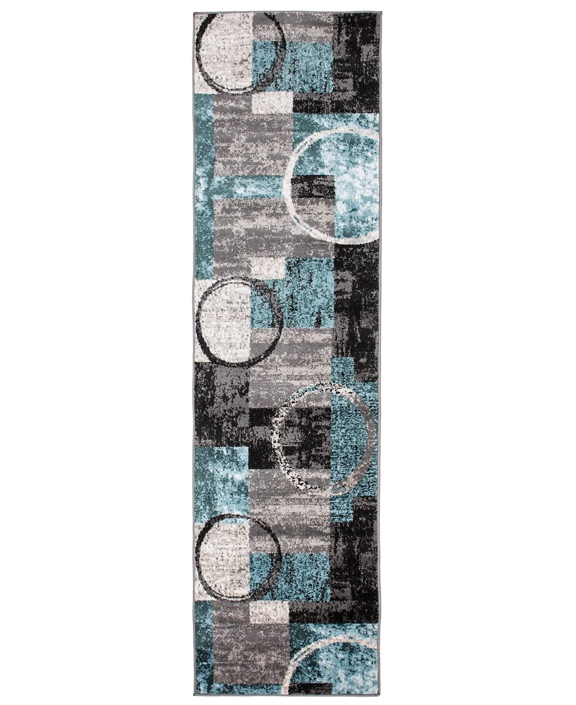 Main Street Rugs Alba 307 2'7"x8' Runner Area Rug