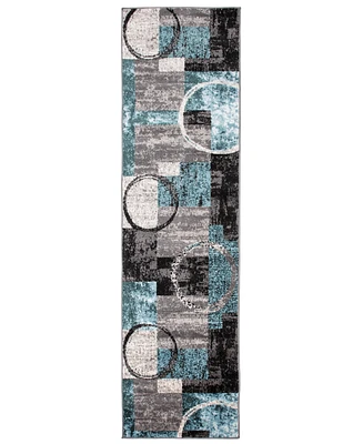 Main Street Rugs Alba 307 2'7"x8' Runner Area Rug