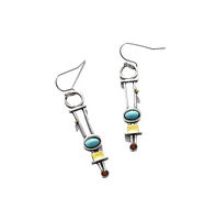 Sohi Women's Oxidised Drop Earrings