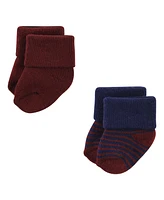 Hudson Baby Boys Cotton Rich Newborn and Terry Socks, Gentleman 12-Pack, 6-12 Months