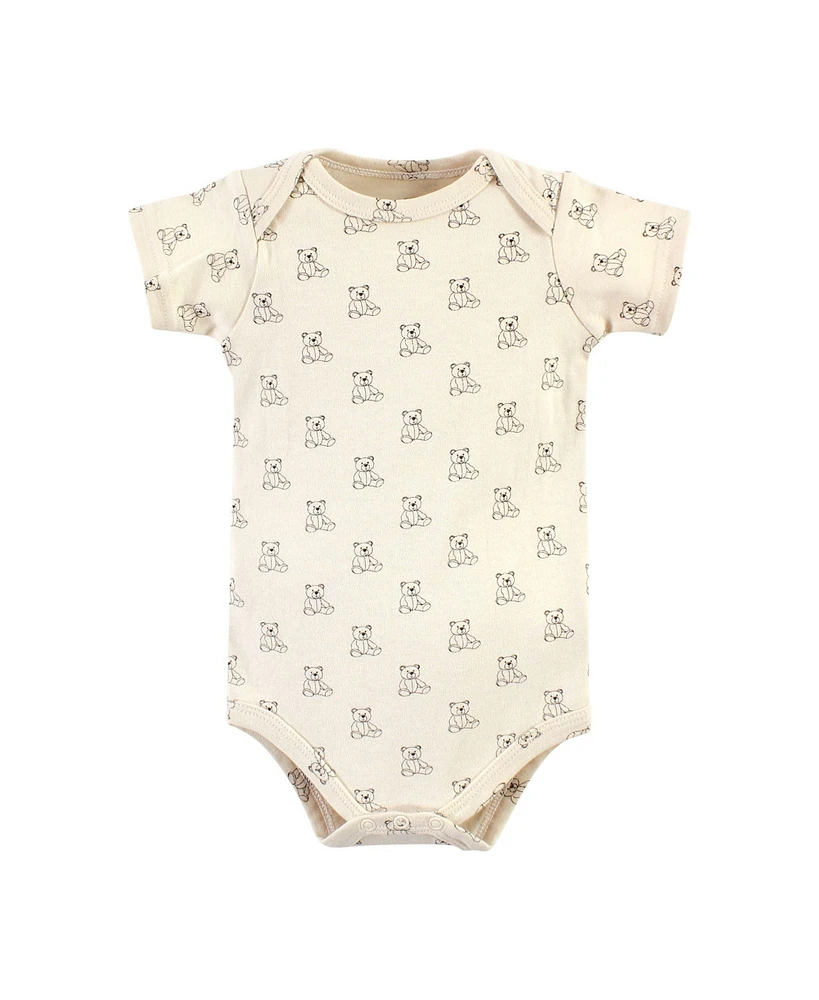 Hudson Baby Boys Cotton Bodysuits, 5-Pack