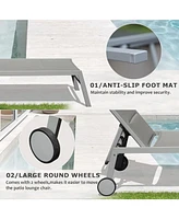 Premium Textile & Aluminum Lounge Chair Adjustable