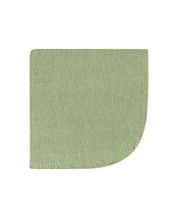 Hudson Baby Infant Girl Flannel Washcloths, Eucalyptus 12Pk, One Size
