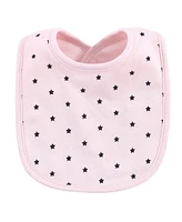 Hudson Baby Infant Girl Cotton Bib and Headband Set 5pk, Dream Unicorn, One