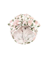 Hudson Baby Baby Girls Turban Cotton Headwraps, Pink Peony, One