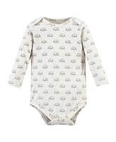 Hudson Baby Boys Cotton Long-Sleeve Bodysuits