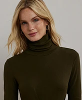 Lauren Ralph Women's Tie-Front Turtleneck Dress