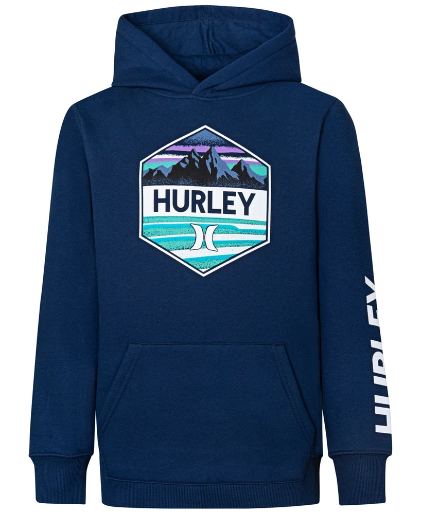 Hurley Big Boys Graphic Fleece Pullover Hoodie