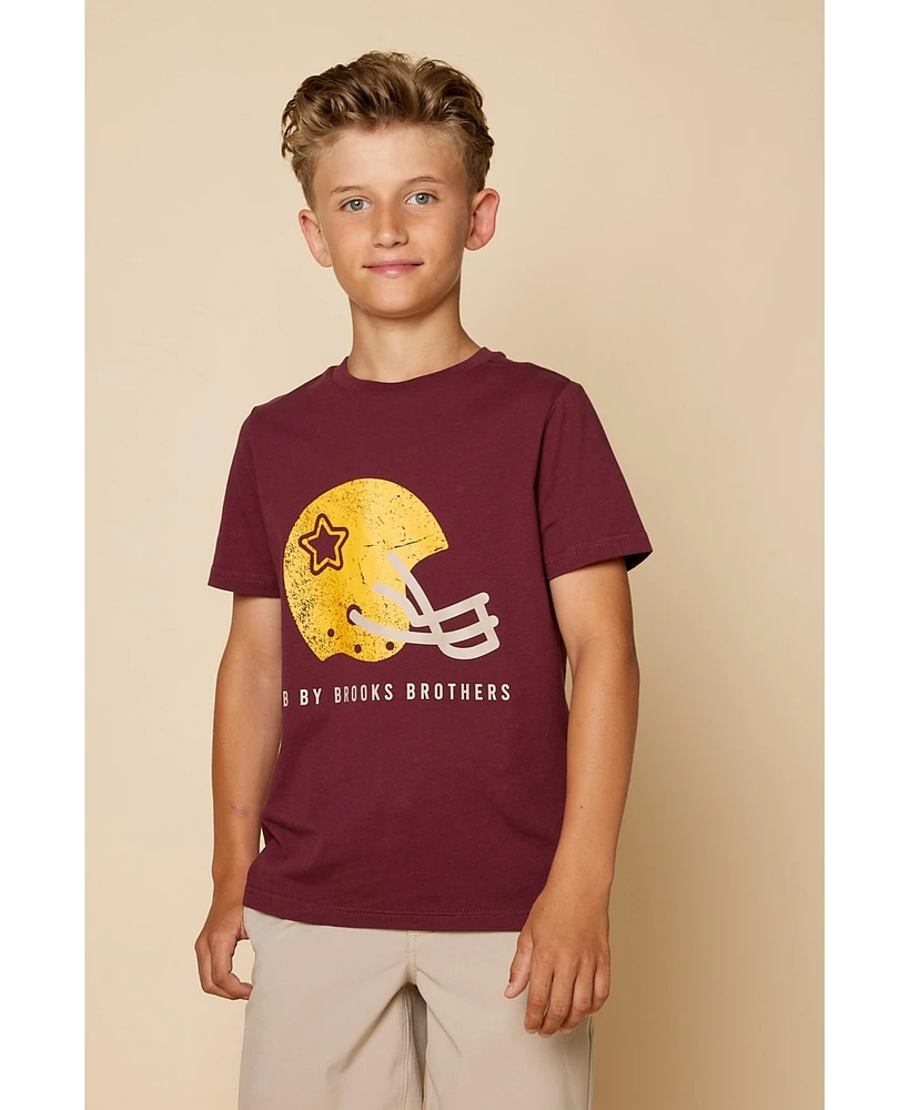 B by Brooks Brothers Big Boys Football Graphic T-Shirt