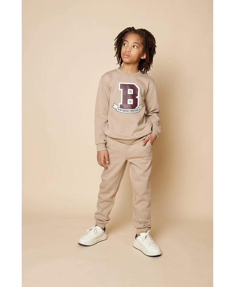 B by Brooks Brothers Big Boys Logo Fleece Sweatshirt