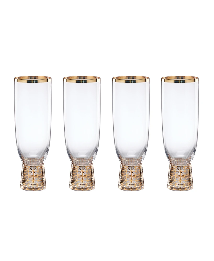 Lenox Tuscany Classics Gold Frost Flutes, Set Of 4