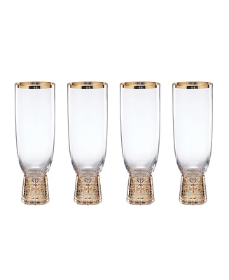 Lenox Tuscany Classics Gold Frost Flutes, Set Of 4