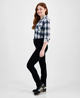 Dollhouse Juniors' High Rise Straight-Leg Jeans