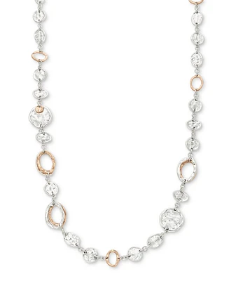 Style & Co Hammered Two-Tone Necklace, 41" + 3" extender, Created for Macy's