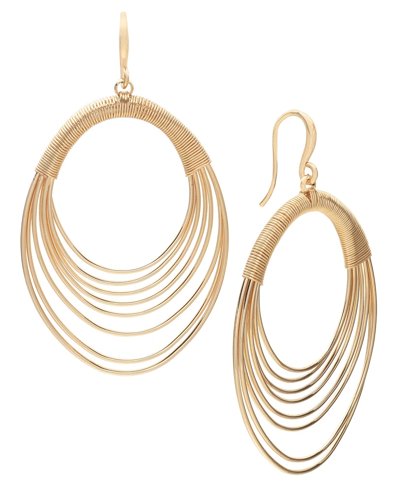 Style & Co Layered Oval Drop Earrings, Created for Macy's