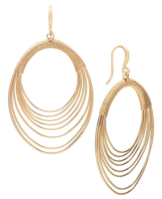 Style & Co Layered Oval Drop Earrings, Created for Macy's