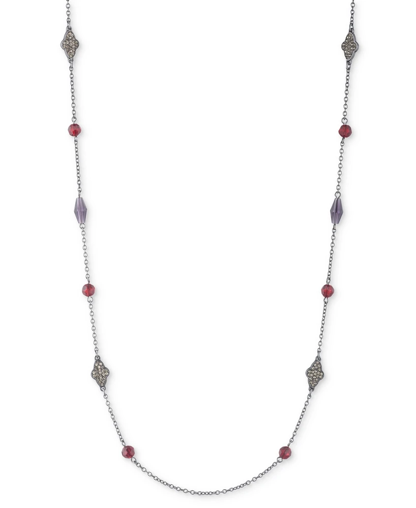 Lauren Ralph Lauren Hematite-Tone Pave & Bead 42" Strand Necklace