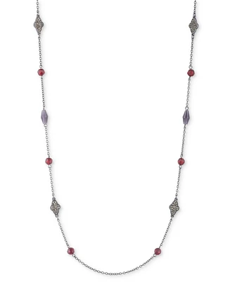 Lauren Ralph Lauren Hematite-Tone Pave & Bead 42" Strand Necklace