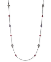 Lauren Ralph Lauren Hematite-Tone Pave & Bead 42" Strand Necklace