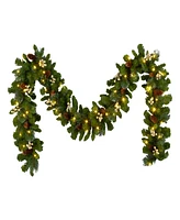 National Tree Company Crestwood Gold Spruce Garland, 9 feet.