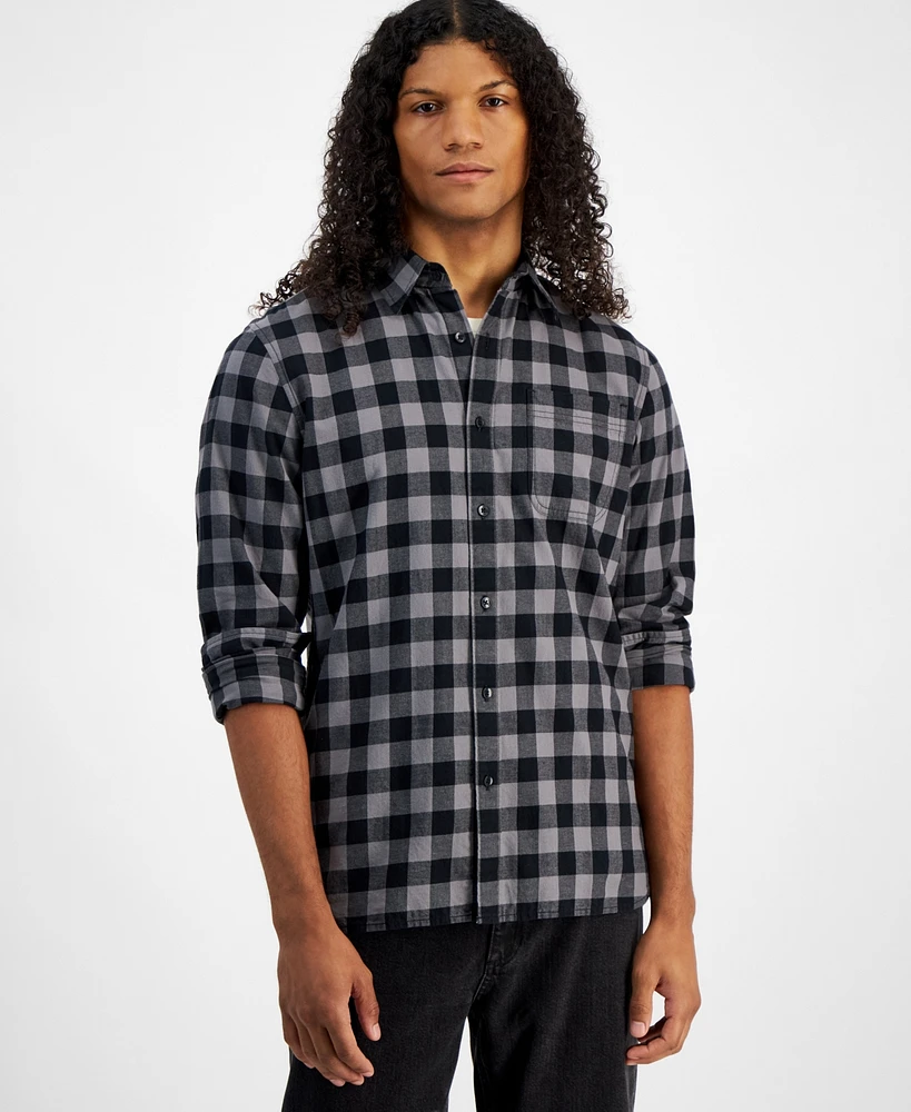 Sun + Stone Men's Rama Check Shirt, Created for Macy's