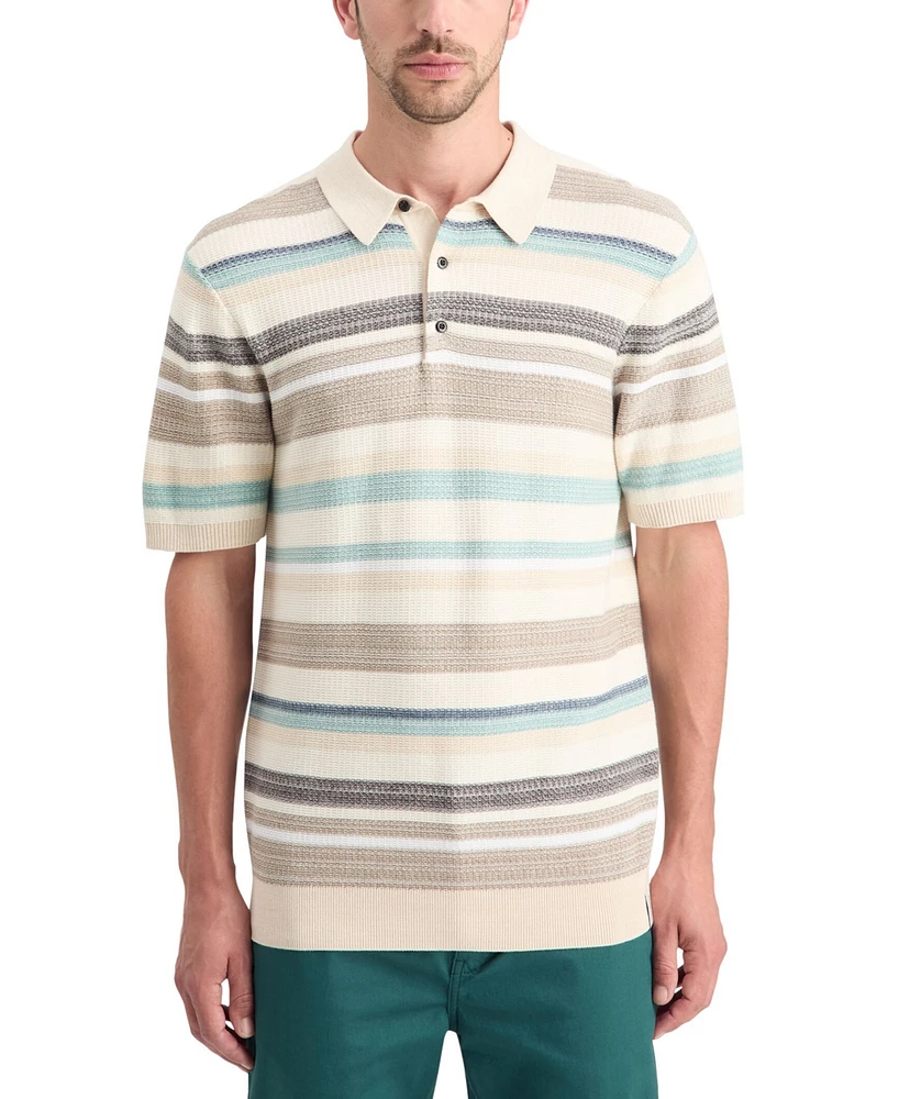 Scotch & Soda Men's Structured Knit Polo Shirt