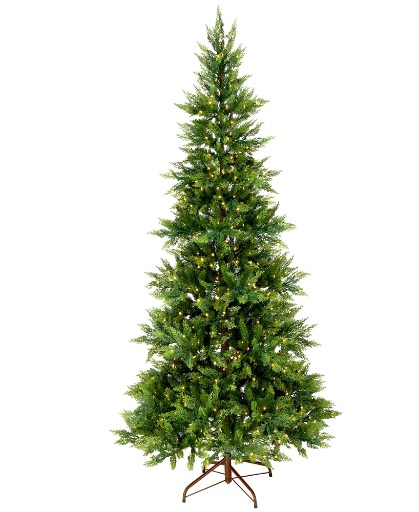 National Tree Company Festive Fern Hinged Tree, 7.5 feet.