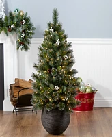 National Tree Company Glittery Crestwood Tree, 4 feet.