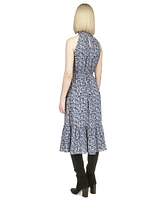 Michael Kors Women's Printed Halter Midi Dress